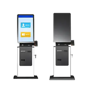 Crtly Customized Touch screen Guest Self Check In out With The Passport ID Card Scan airport check in hotel ATM Machine