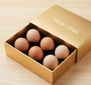 Boîte à œufs personnalisée avec logo, 6 compartiments |   Boîte en carton spéciale pour œufs frais <span class=keywords><strong>de</strong></span> la ferme |   Emballage respectueux <span class=keywords><strong>de</strong></span> l'environnement - Product Image 1