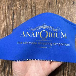 Premium Bleu et Gris Couleur Logo Personnalisé Quatre Couches <span class=keywords><strong>Chamois</strong></span> Microfibre Daim Bijoux Nettoyant Chiffon De Polissage 500 PCS - Product Image 4