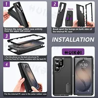 Étui de téléphone robuste antichoc avec béquille compatible avec Samsung Galaxy S26 Ultra S25 Ultra S25 S23 S22