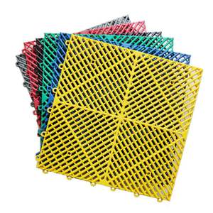 Dalles de sol en plastique industriel antidérapantes colorées à clipser pour garage, atelier et magasin de détail automobile - Product Image 6