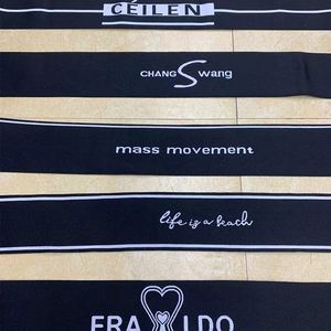 Custom Logo Printed High Tenacity Jacquard Nylon Webbing <b>Elastic</b> Handbag Straps Herringbone Stripe Pattern for Bags Home Textile - Product Image 5