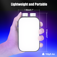 Lampe vidéo de poche rechargeable 10W 2600mAh 168 LED étanche à température de couleur réglable et intensité variable pour studio