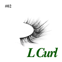 Faux cils 14 mm en vison synthétique 3D naturels sur mesure, courbure L, fournisseur de cils en bande