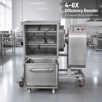 Machine industrielle automatique de mélange et de farcisserie de viande en acier inoxydable pour saucisses, boulettes et dumplings