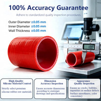 Tuyau en silicone tressé Kinglin pour intercooler de voiture, résistant aux hautes températures, 45 et 135 degrés, vente en gros usine