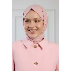 Pure Cotton <b>Scarf</b> Soft Pink Plain Dyed Long Lightweight Women's <b>Knitted</b> <b>Scarf</b> - Product Image 5