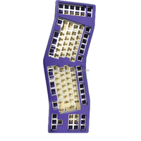Cadre de clavier mécanique personnalisé en aluminium anodisé multicolore et acier inoxydable, usinage CNC, brochage, services d'électroérosion à fil