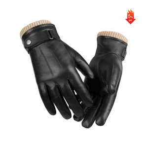 <span class=keywords><strong>Gants</strong></span> habillés chauds en cuir cachemire pour hommes <span class=keywords><strong>Gants</strong></span> d'<span class=keywords><strong>hiver</strong></span> à écran tactile Style imprimé Fête quotidienne Usage décontracté Cadeau parfait pour papa - Product Image 1