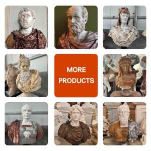 Estatua de Cabeza de Mármol, Busto de Mármol de Tamaño Real, Escultura de Busto de Julio César de Mármol para Decoración de Mansiones - Product Image 3