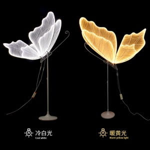 Sml01 trắng vàng Led bướm trang trí đám cưới ánh sáng treo lớn thắp sáng bướm chiếu sáng nền đám cưới - Product Image 1