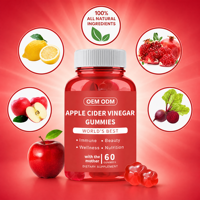 Gummies au vinaigre de cidre de pomme avec la mère naturelle, 60 unités, Complément alimentaire, Acheteurs en gros