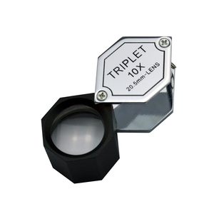 Professional Folding 20.5mm Jewelers Loupe 10x 15x 20x <strong>Triplet</strong> Diamond Magnifying <strong>Lens</strong> - Product Image 2