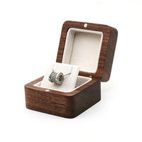 Boîte à bijoux en bois personnalisable, petite boîte à pendentif en bois, boîte à bagues en bois en gros, boîte de rangement pour boucles d'oreilles et colliers
