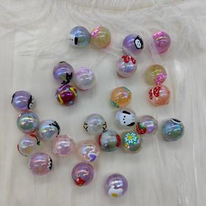 Materiales al por mayor para manualidades: Cadenas para teléfonos móviles, joyería, cuentas redondas de acrílico, cuentas pintadas a mano. - Product Image 2