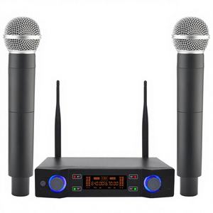 Micrófono Inalámbrico para el Hogar, Tarjeta de Sonido para Cantar, Equipo de Transmisión en Vivo, Micrófono Profesional para Karaoke, Uno Arrastra Dos - Product Image 1
