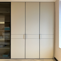Ensemble de chambre à coucher moderne et personnalisable en cuir écologique, design dernier cri, avec armoire, idéal pour appartement, hôtel, salon, montage facile