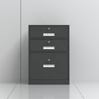Armoire de classement en acier à 3 tiroirs avec serrure, ignifuge et durable, pour bureau, domicile, école, atelier et utilisation en extérieur