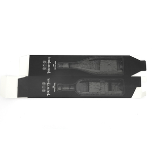 Caja de tubo de cartón rojo de lujo OEM con diseño de copo de nieve impreso para embalaje de whisky y champán - Product Image 4