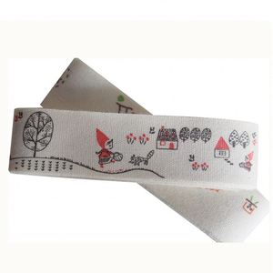 ริบบิ้นผ้าฝ้ายพิมพ์ลายโลโก้หลากสีตามสั่ง สำหรับตกแต่งของขวัญ บรรจุภัณฑ์เสื้อผ้า ทำจากผ้าทวิลล์เนื้อผ้าแคนวาสธรรมชาติ - Product Image 5