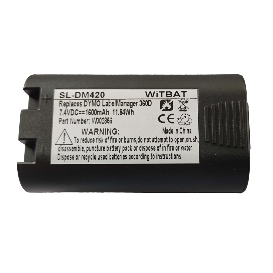 Austauschakku Für Dymo W003688 – 7,4V Li-Ion, 650mAh, Schwarz – Passt Perfekt Als Ersatzakku Für Dymo-Etikettendrucker