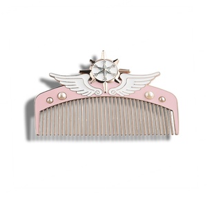 Peigne en métal rose personnalisé avec logo, sublimation, haute qualité, prix de gros usine, cadeau exquis - Product Image 6