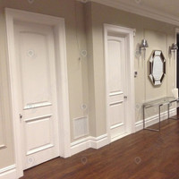 Prima Bois Massif Interne Simple Blanc Français Chambre à coucher Cuisine Portes Intérieures Prépeintes pour Maison