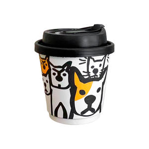 Custom Printed Logo Disposable <b>8oz</b> 10oz 12oz Double Wall Hot <b>Coffee</b> <b>Cups</b> With Lid Double Paper <b>Cup</b> - Product Image 5