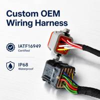 Kit Kabel Harness OEM Kustom IATF16949 Aptiv 8p Tahan Air, Kabel Harness Listrik Otomatis Pria dan Wanita