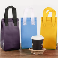 Sac Isotherme Personnalisé et Réutilisable en PP Non-Tissé de Qualité Alimentaire, avec Longues Poignées, pour Voiture, Glace Fraîche, Déjeuner, Nourriture pour Animaux et Stockage de Sucre