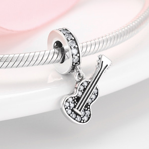Bijou élégant en argent sterling S925, motif glaçon, cocktail, rouge à lèvres, guitare, idéal pour un usage quotidien. - Product Image 2