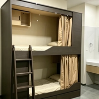 Lit capsule individuel en bois à dimensions personnalisées avec cadre détachable pour auberge de jeunesse, hôtel, hôpital, dortoir