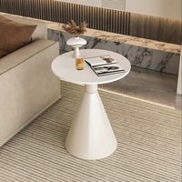 Table basse moderne en ardoise métallique de style crème simple pour petit balcon d'appartement pour la négociation