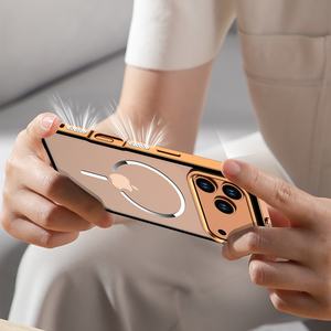 Funda Magnética Esmerilada para Teléfono con Marco de Aluminio Metalizado para 17 Air 16 Plus 15 14 13 12 Pro Max <span class=keywords><strong>11</strong></span>, 5 Colores - Product Image 6