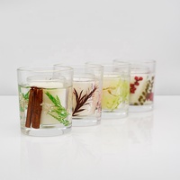 Großhandel Luxus benutzer definierte Duft kerzen in Jar Soja getrocknete Blume Muschel Gel Wachs Gelee Glas Kerzen