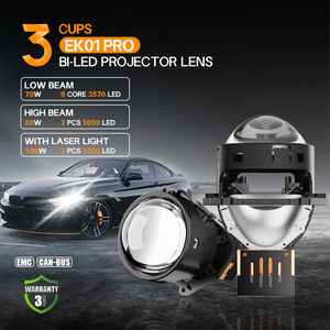 เลนส์โปรเจคเตอร์ <span class=keywords><strong>Bi</strong></span> LED รุ่น EK01 <span class=keywords><strong>Pro</strong></span> กำลังสูง H7 H11 H4 ไฟสูง ไฟต่ำ ไฟ LED 180W เลนส์โปรเจคเตอร์ <span class=keywords><strong>Bi</strong></span> LED - Product Image 1