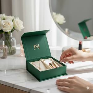 Boîte de présentation pour artiste maquilleur avec fermeture magnétique pour kit de maquillage professionnel et présentation client - Product Image 1