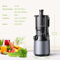 Extracteur de jus commercial électrique portable à pression à froid pour smoothies frais, fruits, agrumes et oranges, mini-mixeur