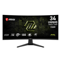 Nouveau Moniteur de Jeu MSI MAG 346CQDF E20 2026, Double Mode, 34 pouces, 3440x1440 UWQHD 200Hz / HD 400Hz, Écran Incurvé 0,5 ms pour PC de Bureau