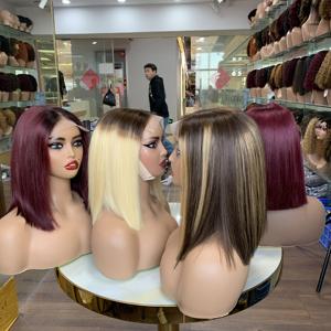 Perruque Bob 100% Cheveux Humains, SDD 10 Pouces # Perruque Bob 99J 5x5 Closure ultra-lisse, en cheveux humains bruts vietnamiens - Product Image 5