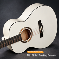 Guitare acoustique de haute qualité, best-seller, 40 pouces, coins arrondis, finition mate, avec pack cadeau gratuit, pour adultes débutants et enfants