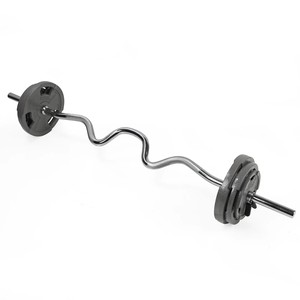 Bán hàng nóng 48 "Chrome tráng tiêu chuẩn Curl Bar 25 mét Grip đường kính 11.6lbs lý tưởng cho bicep đào tạo phòng tập thể dục ở nhà - Product Image 5