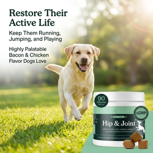 Complément alimentaire pour chiens et chats à base de sulfate de chondroïtine, comprimés à mâcher, pour les hanches et les articulations, avec zinc et protéines, pour la santé des animaux de compagnie - Product Image 4