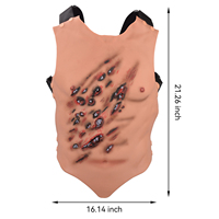Modelo de Práctica de Heridas en el Pecho Masculino, de Silicona Médica, EZTRAIN CP.KC.0800