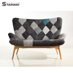 थोक रचनात्मक आरामदायक नॉर्डिक आधुनिक कमरे में रहने वाले कपड़े 2 डबल सीट आधुनिक सोफे <span class=keywords><strong>DC</strong></span>-917 (डी)(P) - Product Image 3