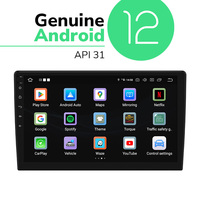 Lecteur DVD de voiture Android 12 2 DIN de 9 pouces, ne prend pas en charge CarPlay, avec GPS, autoradio universel, écran stéréo audio