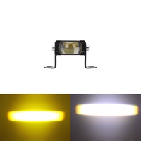 Projecteur LED 12V 7W pour voiture, grille centrale, 3 lentilles, bicolore jaune et blanc, éclairage de travail, modèle phare transfrontalier