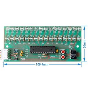 MCU เครื่องขยายสัญญาณบอกระดับมิเตอร์ <span class=keywords><strong>LED</strong></span> <span class=keywords><strong>VU</strong></span>, ไฟแชนเนลสีเขียว16หลอด DC 8V ถึง12V - Product Image 2