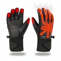 Gants chauffants à économie d'énergie en vente chaude, gants de moto légers, gants de cyclisme chauffants respirants pour le snowboard en plein air