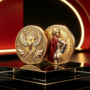Moneda Conmemorativa con Diseño en Relieve 3D de Águila y Guerrero - Product Image 2